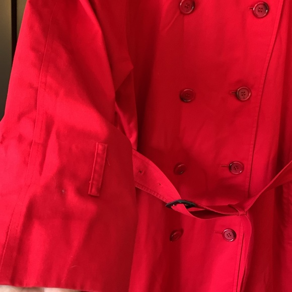 Burberrys Original Vintage Trench Coat Red SIZE 10 tall extra-long - Picture 5 of 13